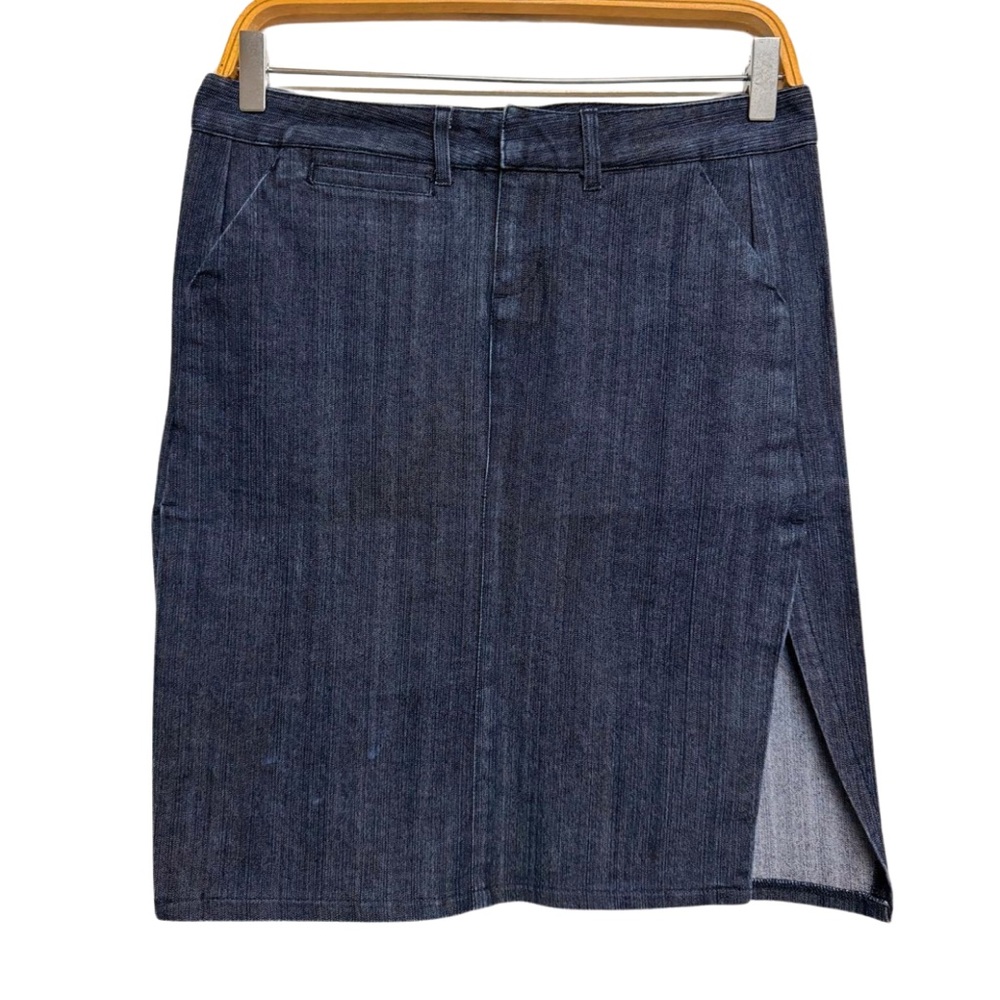 VTG Denim Double Split Pencil Skirt